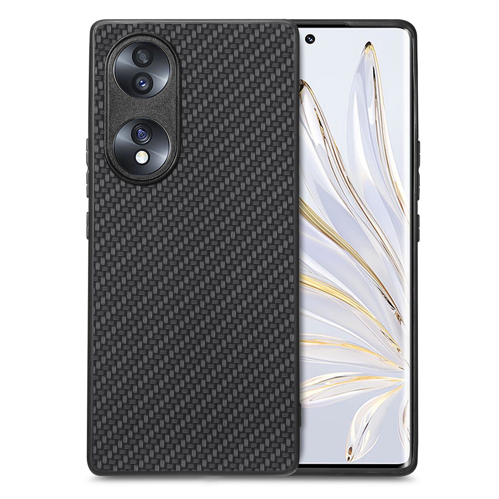 Anti-drop Phone Case For Honor 70 5G Carbon Fiber Texture Anti-scratch Mobile Phone Cover Anti-drop Phone Case For Honor 70 5G Carbon Fiber Texture Anti-scratch Mobile Phone Cover